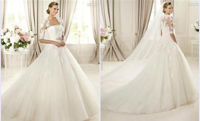 VESTIDO DE NOIVA BRANCO COM BOLERO INCLUSO